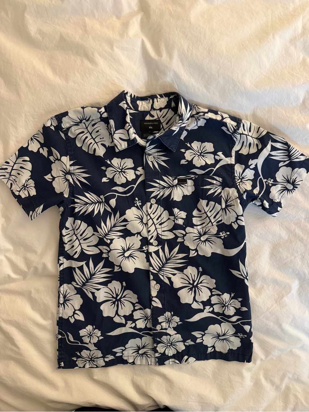 Quiksilver Navy Aloha Button down Shirt